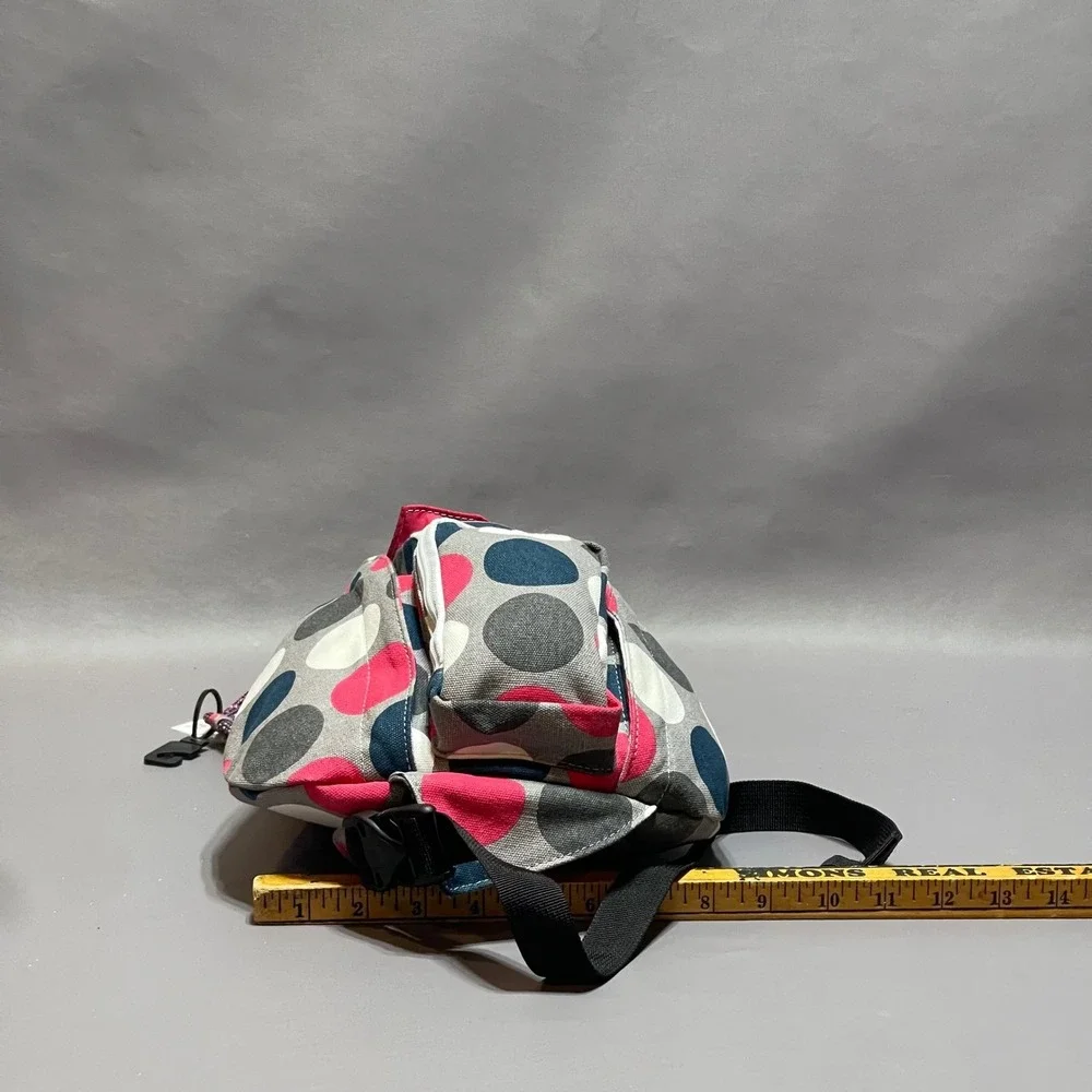 NWT KAVU 9150-716 Mini Rope Bag Got Dots Multi Color Dot Canvas‎ Sling Backpack